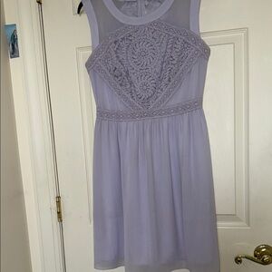 Gianni Bini Lavender Lace Detail Mini Dress